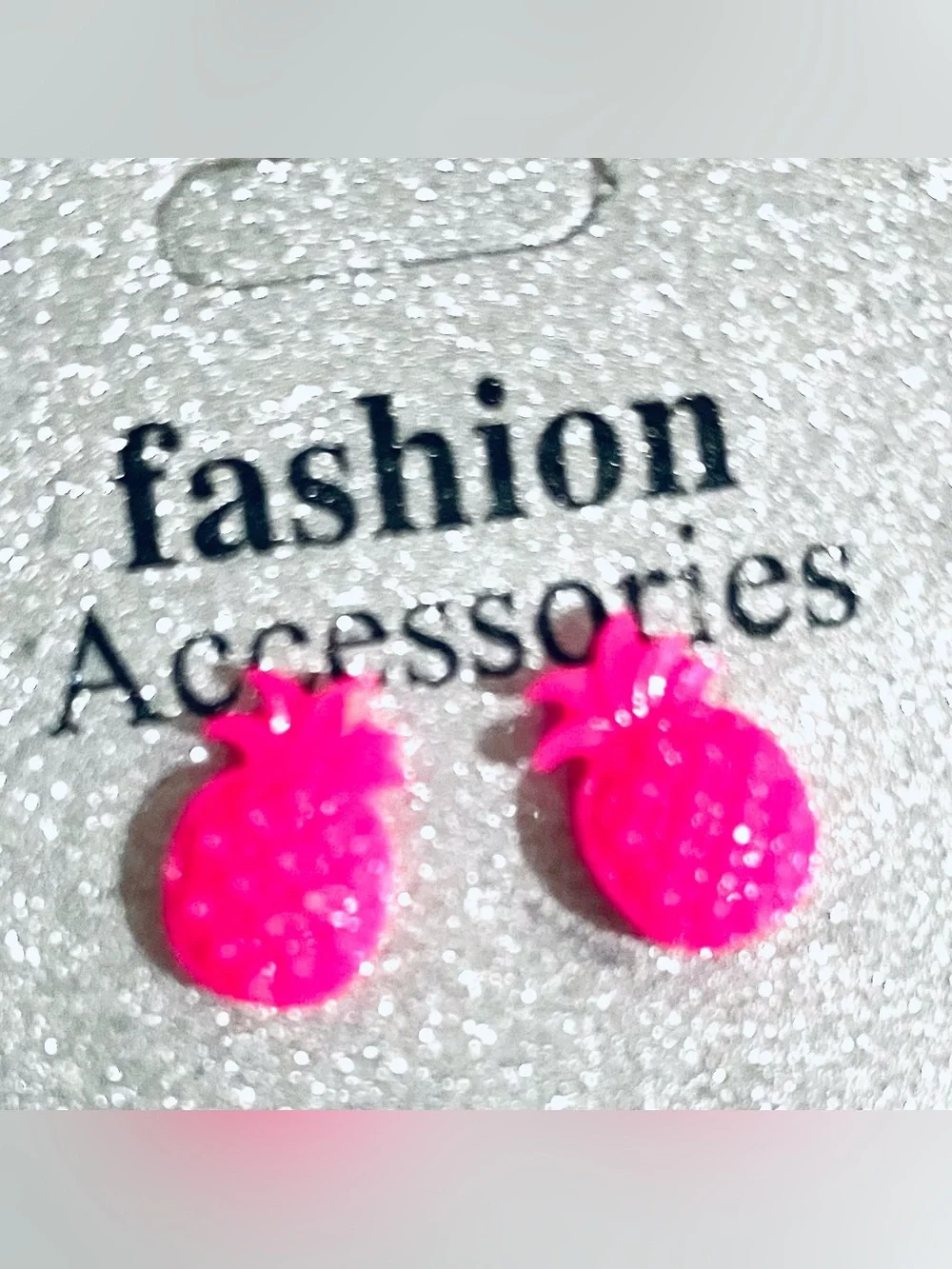 Pink Pineapple Stud Earrings